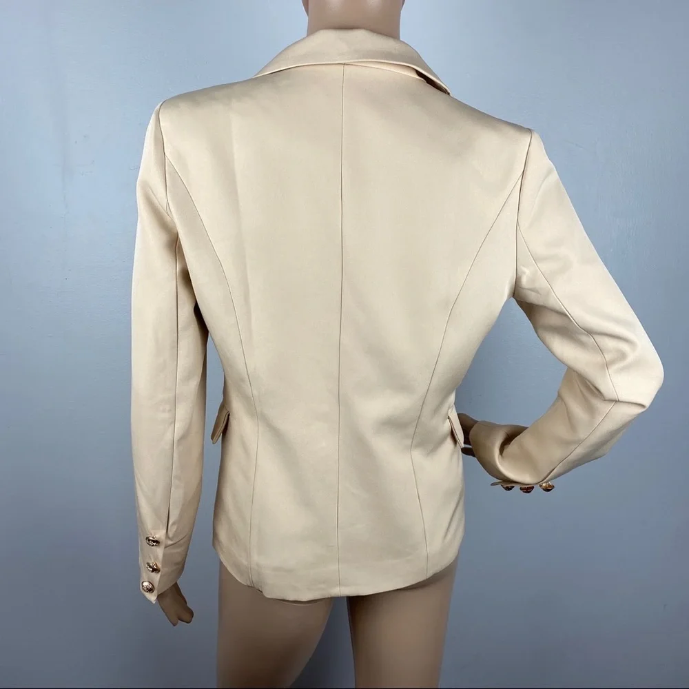 NEW LIONESS BEIGE DOUBLE-BREASTED BLAZER - Picture 7 of 8